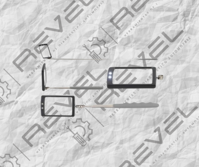 Espejo de inspección telescópico lámpara LED